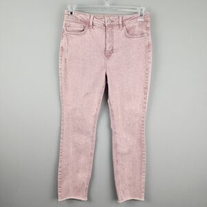 LC Lauren Conrad Skinny Ankle Distressed Women's Pink Jeans Sz 8